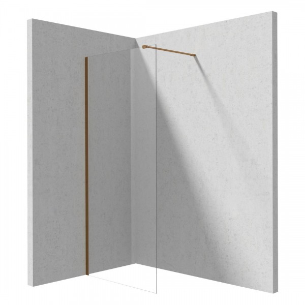 Deante Prizma ścianka prysznicowa 90 cm Walk-in / boczna do drzwi brąz szczotkowany KTJ_C39P