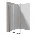 Deante Prizma ścianka prysznicowa 100 cm Walk-in / drzwi prysznicowe brąz szczotkowany KTJ_C30R