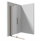 Deante Prizma ścianka prysznicowa 140 cm Walk-in / drzwi prysznicowe brąz szczotkowany KTJ_C34R