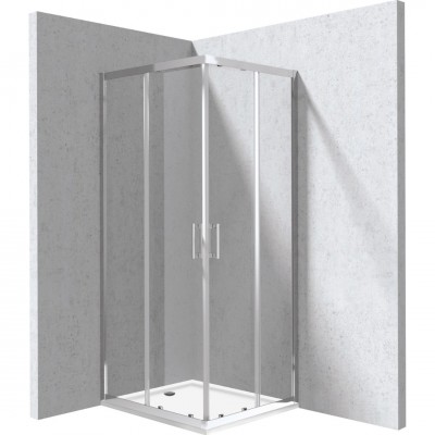 Deante Funkia Evo kabina prysznicowa z brodzikiem prostokątna 90x80 cm chrom KYCP0089P