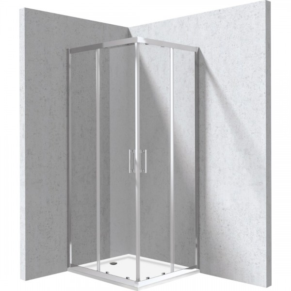 Deante Funkia Evo kabina prysznicowa z brodzikiem prostokątna 90x80 cm chrom KYCP0089P