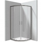Deante Funkia Evo kabina prysznicowa z brodzikiem półokrągła 90 cm titanium KYPPD099P