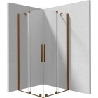 Deante Prizma kabina prysznicowa kwadratowa 90 cm brąz szczotkowany 70775