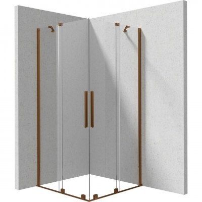 Deante Prizma kabina prysznicowa prostokątna 100x90 cm brąz szczotkowany 70777