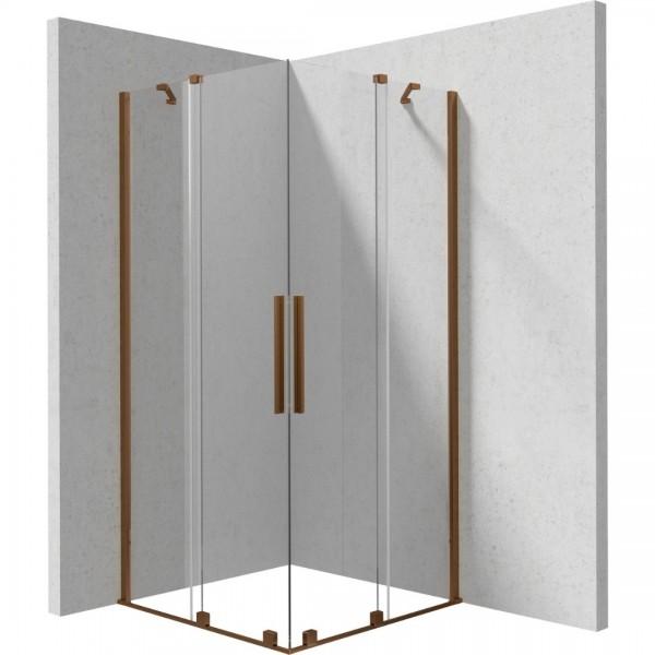 Deante Prizma kabina prysznicowa prostokątna 140x80 cm brąz szczotkowany 70782