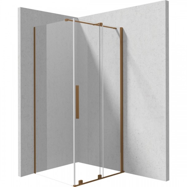 Deante Prizma kabina prysznicowa prostokątna 140x90 cm brąz szczotkowany 70800