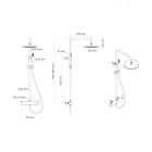Oltens Molle Numa zestaw wannowy ścienny deszczownica 25,3 cm chrom 36506100