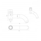 Oltens Molle Numa zestaw wannowy ścienny deszczownica 25,3 cm chrom 36506100