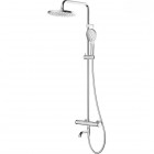 Oltens Vatten Numa zestaw wannowy ścienny deszczownica 25 cm chrom 36507100