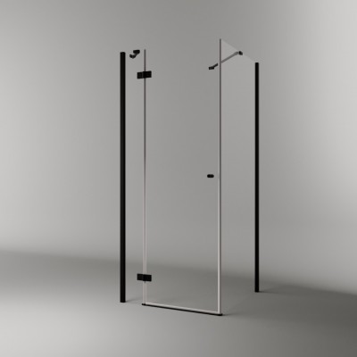 Novellini NH G+F kabina prysznicowa prostokątna 150x70 cm lewa czarny mat 63314