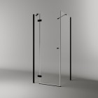 Novellini NH G+F kabina prysznicowa prostokątna 170x110 cm lewa czarny mat 63339