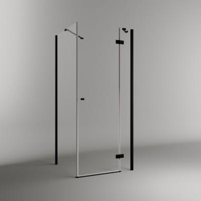 Novellini NH G+F kabina prysznicowa prostokątna 160x95 cm prawa czarny mat 63238