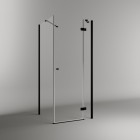 Novellini NH G+F kabina prysznicowa prostokątna 170x95 cm prawa czarny mat 63247