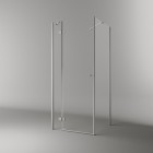 Novellini NH G+F kabina prysznicowa prostokątna 100x80 cm lewa srebrna 62862