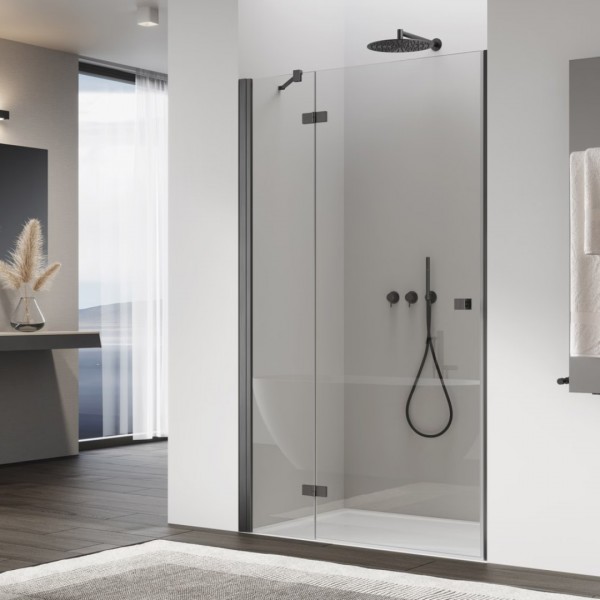 Sanswiss Annea drzwi prysznicowe 75 cm lewe gunmetal szczotkowany AN13G07502607
