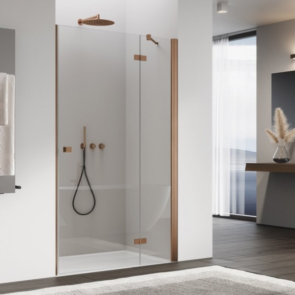 Sanswiss Annea drzwi prysznicowe 75 cm prawe miedź szczotkowana AN13D07502707