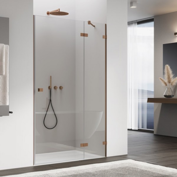 Sanswiss Annea drzwi prysznicowe 75 cm prawe miedź szczotkowana AN13WD07502707