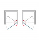 Sanswiss Zestaw montażowy drzwi do wnęki srebrny połysk V2.SOL.50