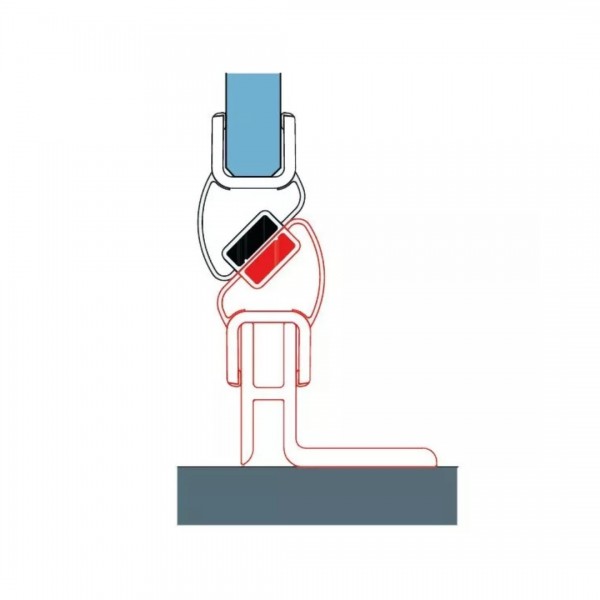 Sanswiss zestaw montażowy drzwi do wnęki miedź szczotkowana V.SOL.27