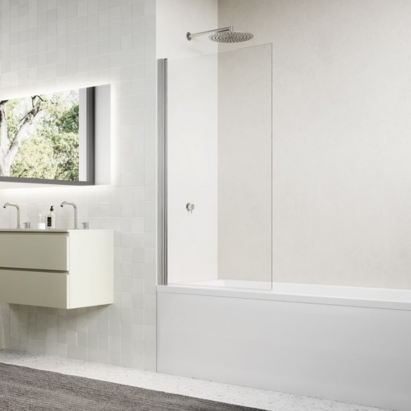 Sanswiss Solino parawan nawannowy 1-częściowy 75x150 cm nikiel szczotkowany SOEB107502507