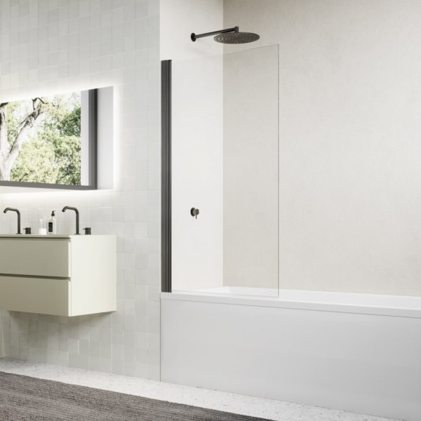 Sanswiss Solino parawan nawannowy 1-częściowy 75x150 cm gunmetal szczotkowany SOEB107502607