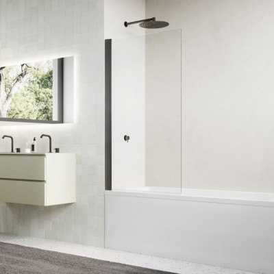 Sanswiss Solino parawan nawannowy 1-częściowy 75x150 cm gunmetal szczotkowany SOEB107502607