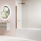 Sanswiss Solino parawan nawannowy 1-częściowy 75x150 cm miedź szczotkowana SOEB107502707