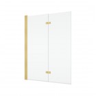 Sanswiss Solino parawan nawannowy 2-częściowy 90x150 cm lewy złoto szczotkowane SOLB2G0901307