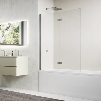 Ronal Solino parawan nawannowy 2-częściowy 100x150 cm lewy nikiel szczotkowany SOLB2G1002507