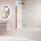 Sanswiss Solino parawan nawannowy 2-częściowy 90x150 cm lewy miedź szczotkowana SOLB2G0902707