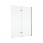 Sanswiss Solino parawan nawannowy 2-częściowy 90x150 cm prawy nikiel szczotkowany SOLB2D0902507