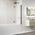 Sanswiss Solino parawan nawannowy 2-częściowy 90x150 cm prawy gunmetal szczotkowany SOLB2D0902607