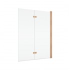 Sanswiss Solino parawan nawannowy 2-częściowy 90x150 cm prawy miedź szczotkowana SOLB2D0902707