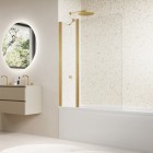 Sanswiss Solino parawan nawannowy 1-częściowy 90x150 cm złoto szczotkowane SOEB130901307