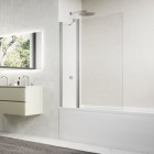 Sanswiss Solino parawan nawannowy 1-częściowy 90x150 cm nikiel szczotkowany SOEB130902507