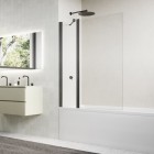 Sanswiss Solino parawan nawannowy 1-częściowy 90x150 cm gunmetal szczotkowany SOEB130902607