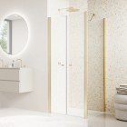 Sanswiss Solino ścianka prysznicowa 70 cm boczna do drzwi złoto szczotkowane SOLT107001307