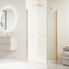 Sanswiss Solino ścianka prysznicowa 70 cm boczna do drzwi złoto szczotkowane SOLT107001307