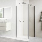 Sanswiss Solino ścianka prysznicowa 70 cm boczna do drzwi gunmetal szczotkowany SOLT107002607