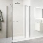 Sanswiss Solino ścianka prysznicowa 70 cm boczna do drzwi gunmetal szczotkowany SOLT107002607