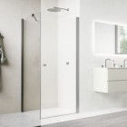 Sanswiss Solino ścianka prysznicowa 70 cm boczna do drzwi gunmetal szczotkowany SOLT107002607