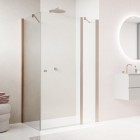 Sanswiss Solino ścianka prysznicowa 70 cm boczna do drzwi miedź szczotkowana SOLT107002707