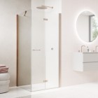 Sanswiss Solino ścianka prysznicowa 70 cm boczna do drzwi miedź szczotkowana SOLT107002707