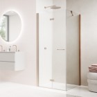 Sanswiss Solino ścianka prysznicowa 70 cm boczna do drzwi miedź szczotkowana SOLT107002707