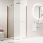 Sanswiss Solino ścianka prysznicowa 70 cm boczna do drzwi miedź szczotkowana SOLT107002707