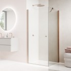 Sanswiss Solino ścianka prysznicowa 70 cm boczna do drzwi miedź szczotkowana SOLT107002707