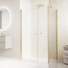 Sanswiss Solino ścianka prysznicowa 70 cm boczna do drzwi złoto szczotkowane SOLT307001307