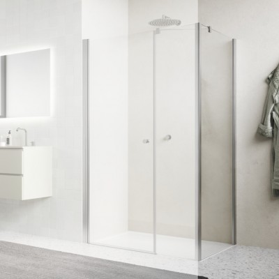 Sanswiss Solino ścianka prysznicowa 70 cm boczna do drzwi nikiel szczotkowany SOLT307002507