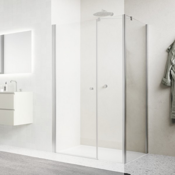 Sanswiss Solino ścianka prysznicowa 70 cm boczna do drzwi nikiel szczotkowany SOLT307002507