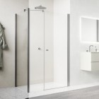 Sanswiss Solino ścianka prysznicowa 70 cm boczna do drzwi gunmetal szczotkowany SOLT307002607